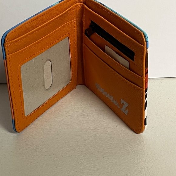 Dragonball Z Goku Powering Up Faux Leather Wallet Orange Blue - Picture 5 of 8